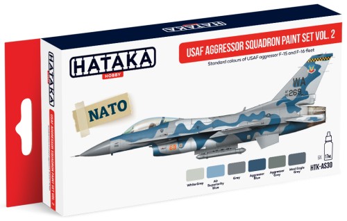 Red Line: USAF Aggressor Squadron F15/F16 Fleet Paint Set Vol.2 (6 Colors) - Optimized For Airbrush - 17ml Bottles