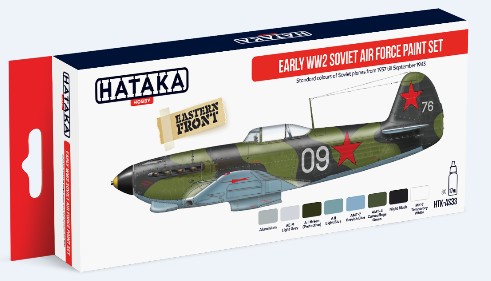 Red Line: Early WWII Soviet Air Force 1937-43 Paint Set (8 Colors) - Optimized For Airbrush - 17ml Bottles