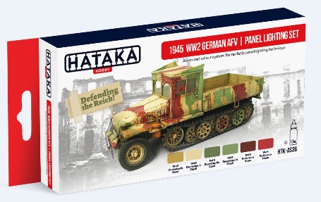 Red Line: 1945 WWII German AFV Panel Lighting Paint Set (6 Colors) - Optimized For Airbrush - 17ml Bottles ONLY 1 AVAILABLE