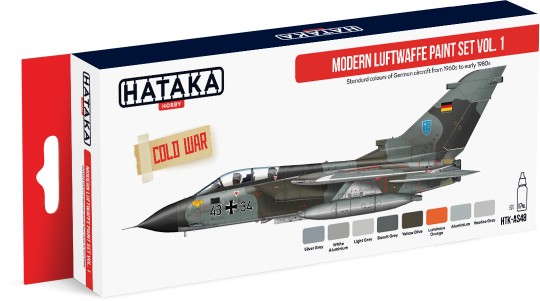 Red Line: Modern Luftwaffe 1960s-Early 1980s Vol.1 Paint Set (8 Colors) - Optimized For Airbrush - 17ml Bottles
