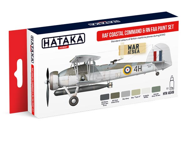 Red Line: RAF Coastal Command & RN FAA Paint Set (6 Colors) - Optimized For Airbrush - 17ml Bottles