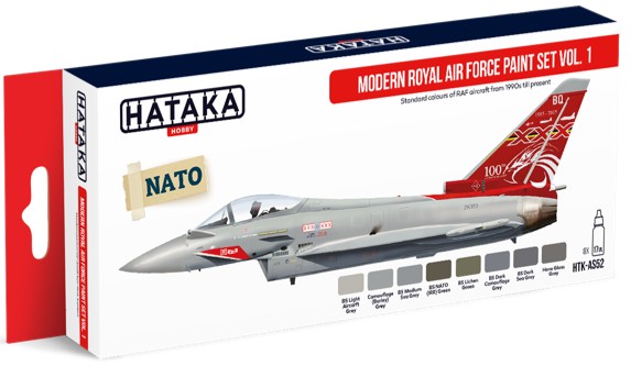 Red Line: Modern Royal Air Force 1990s-Present Vol.1 Paint Set (8 Colors) - Optimized For Airbrush - 17ml Bottles