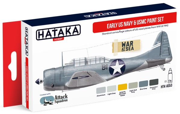 Red Line: Early USN & USMC 1919-1942 Camouflage Paint Set (6 Colors) - Optimized For Airbrush - 17ml Bottles