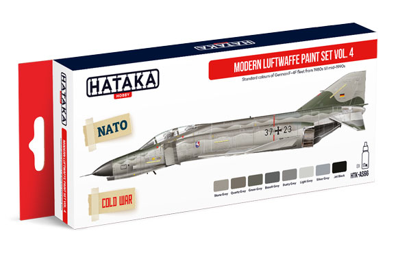 Red Line: Modern Luftwaffe 1980s- Mid 1990s Vol.4 Paint Set (8 Colors) - Optimized For Airbrush - 17ml Bottles