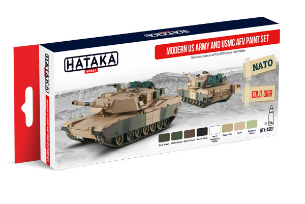 Red Line: Modern US Army and USMC AFV 1980s-Present Paint Set (8 Colors) - Optimized For Airbrush - 17ml Bottles