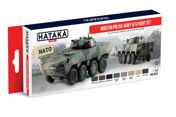 Red Line: Modern Polish Army AFV Since 2000s Paint Set (8 Colors) - Optimized For Airbrush - 17ml Bottles