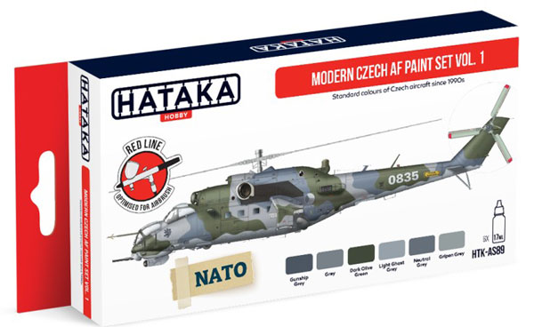 Red Line: Modern Czech AF Since 1990s Vol.1 Paint Set (6 Colors) - Optimized For Airbrush - 17ml Bottles
