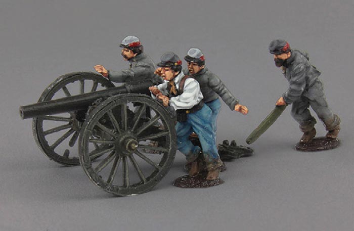 Confederate Battery in Action Moving Up