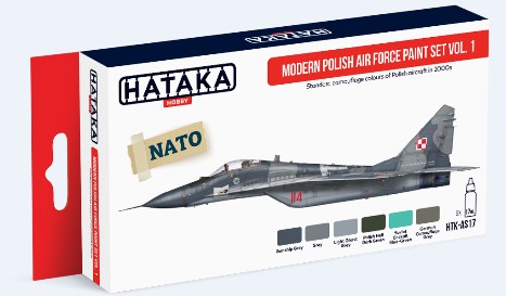 Red Line: Modern Polish Air Force Camouflage Paint Set Vol.1 (6 Colors) - Optimized For Airbrush - 17ml Bottles