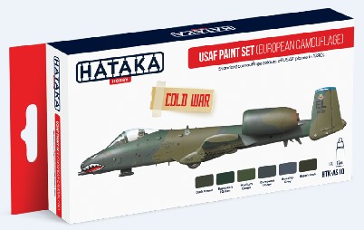 Red Line: USAF 1980s Cold War Camouflage Paint Set (6 Colors) - Optimized For Airbrush - 17ml Bottles