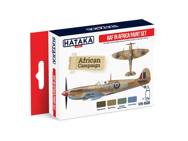 Red Line: RAF in Africa Camouflage Paint Set (4 Colors) - Optimized For Airbrush - 17ml Bottles