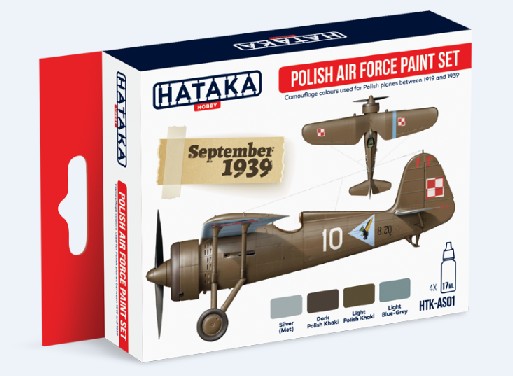 Red Line: Polish Air Force 1919-39 Camouflage Paint Set (4 Colors) - Optimised For Airbrush - 17ml Bottles