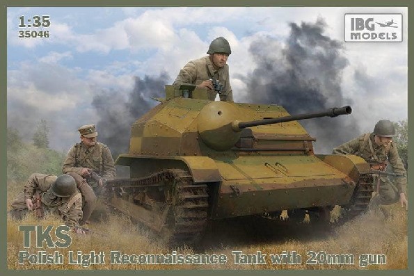 TKS Polish Light Recon Tank FK-A w/20mm Gun & 2/Crew