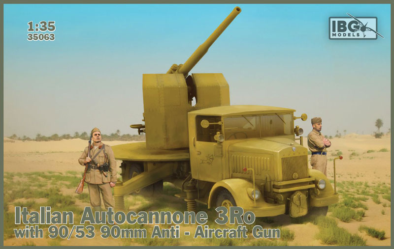 Italian Autocannone 3Ro with 90/53 90mm Anti-Aircraft Gun