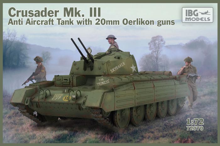 WWII British Crusader Mk.III Anti Aircraft Tank with 20mm Oerlikon Guns