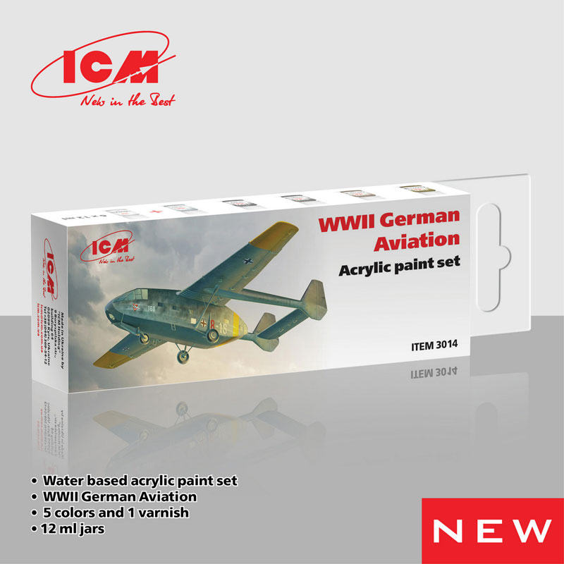 ICM WWII German Aviation Acrylic Paint Set