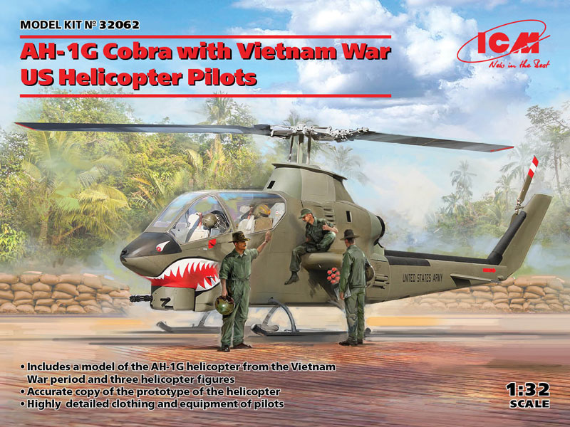 AH-1G Cobra with Vietnam War US Helicopter Pilots