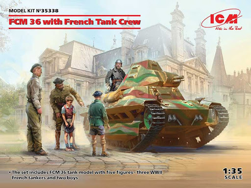 WWII FCM 36 with French Tank Crew