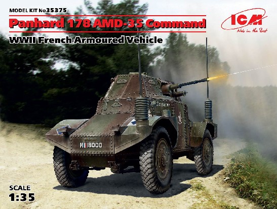 FRENCH ARMY 1940 MKGS PANHARD 178 ARMOURED CAR W/APX-3 TURRET #72300 1/72 RPM 