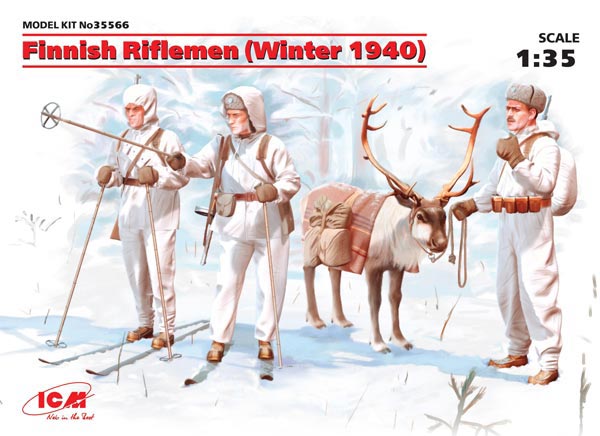 Finnish Riflemen Winter 1940 (3 w/Caribou) (New Tool)