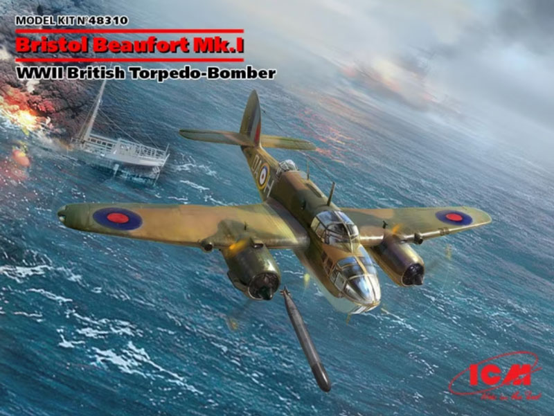 WWII British Bristol Beaufort Mk I Torpedo Bomber