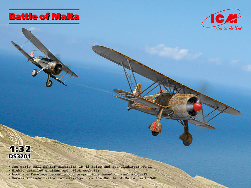 ICM Battle of Malta (CR.42 Falco & Sea Gladiator Mk.II)