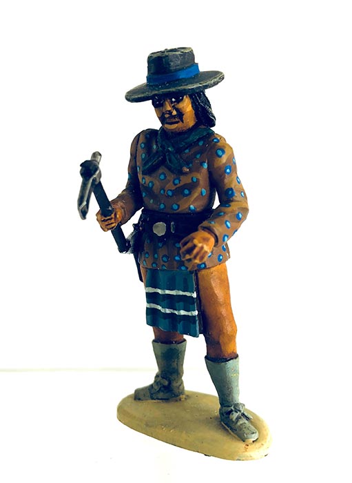 Apache in Hat with Tomahawk