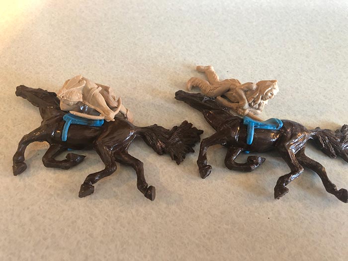 Comanches Mounted Set 3 from behind downed horses