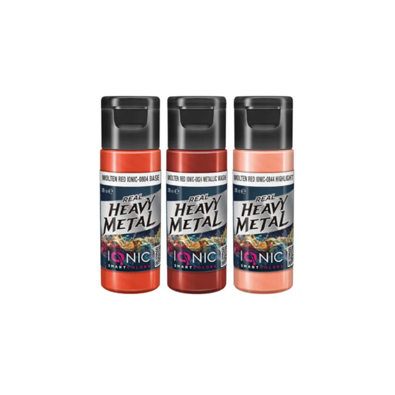 Ionic Real Heavy Metal Colors: Molten Red Paint Set (3x20ml)