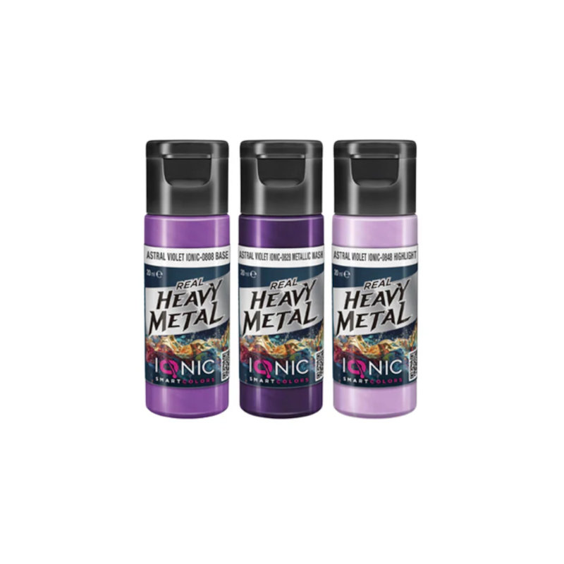 Ionic Real Heavy Metal Colors: Astral Violet Paint Set (3x20ml)