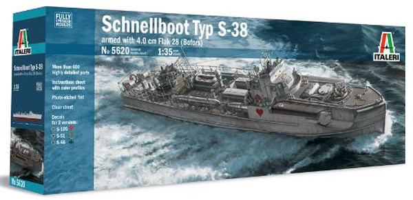 WWII German Schnellboot S38 Torpedo Boat w/4.0cm Flak 28 (Bofors)