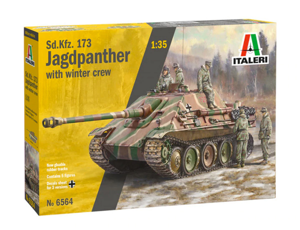 SdKfz 173 Jagdpanther Tank w/Winter Crew