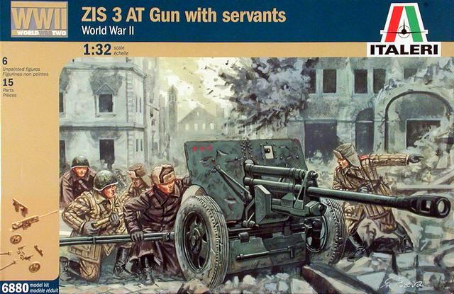 WWII Russian ZIS 3 AT Gun with Crew