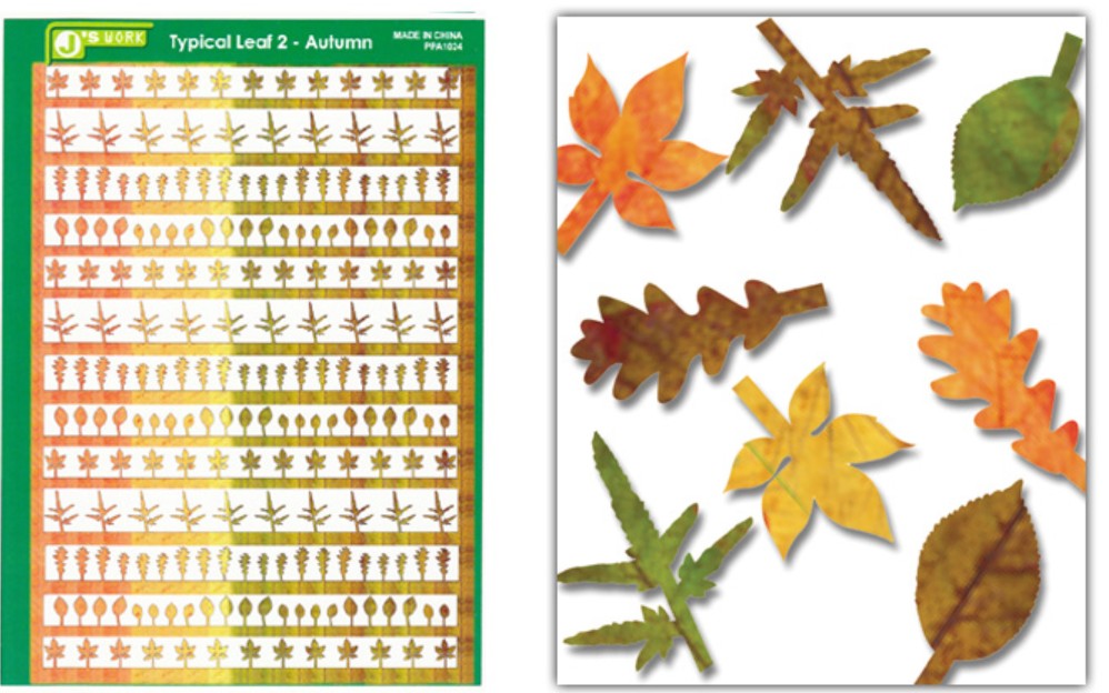 Multi-Scale Typical Autumn Yellow-Red Large Leaves (Colored Paper)
