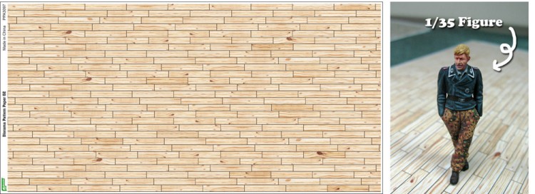 Light Tone Wood Plank Diorama Pattern (2) (Colored Paper)