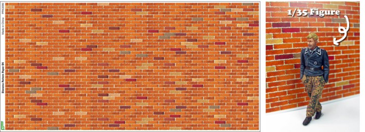 Red Brick Diorama Pattern (2) (Colored Paper)
