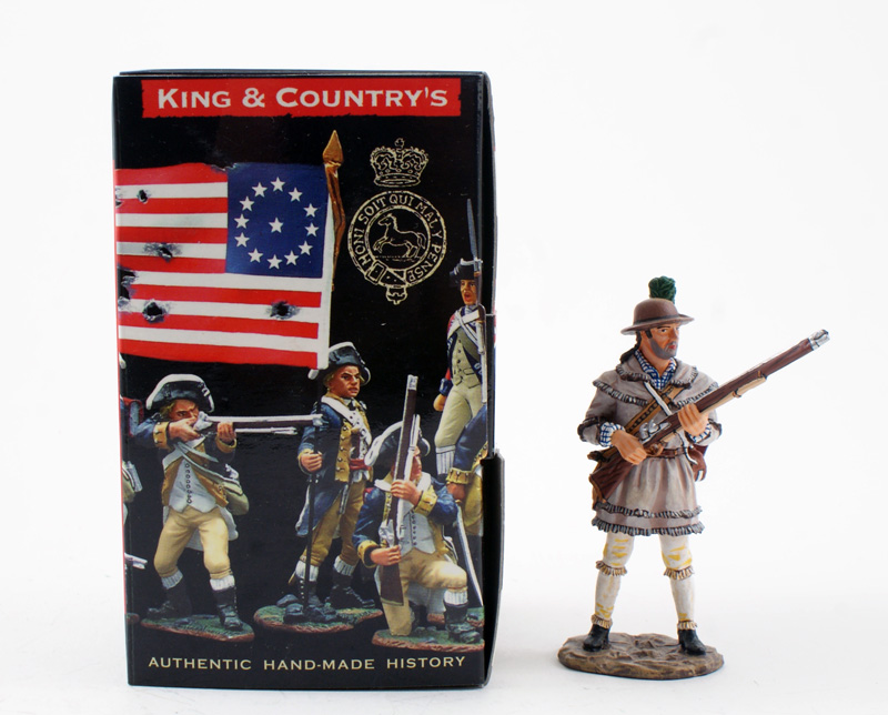 KING & COUNTRY AR053 AMERICAN REVOLUTION COLONIAL MILITIA AT READY 1 AVAILABLE OOP