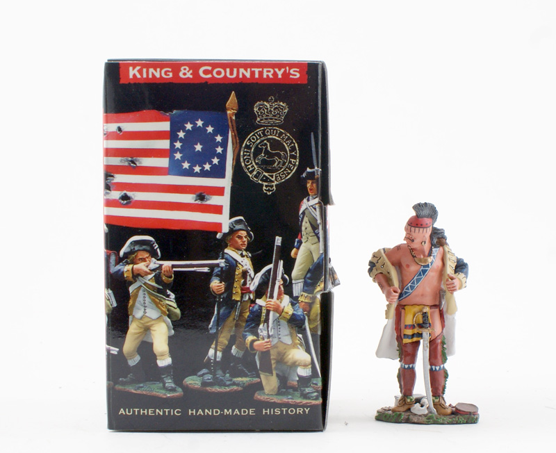 KING & COUNTRY BR052 AMERICAN REVOLUTION INDIAN WITH COLONIAL JACKET 1 AVAILABLE OOP