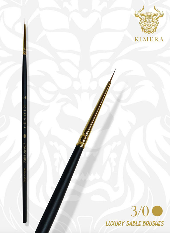 Kimera No 000 Round Point Brush - Kolinsky Sable