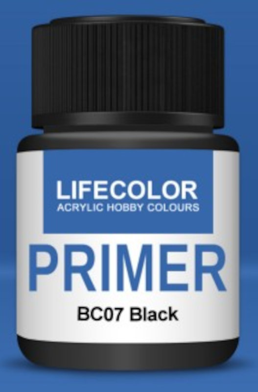Lifecolor Black Acrylic Primer (22ml Bottle)