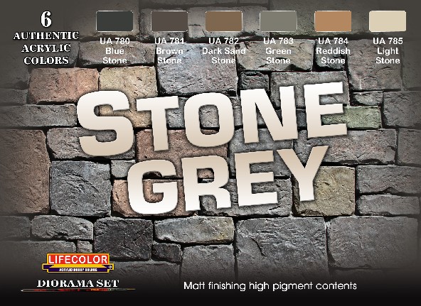 Stone Grey Diorama Acrylic Set