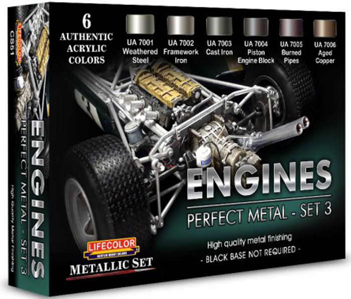 Engines Perfect Metal Metallic #3 Acrylic Set