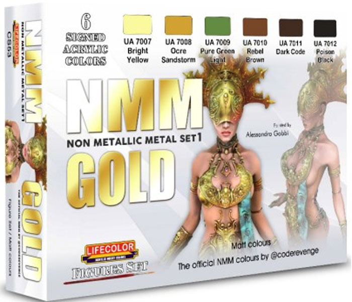 Gold Non-Metallic Metal Set 1 Matt Colors Figures Acrylic Set