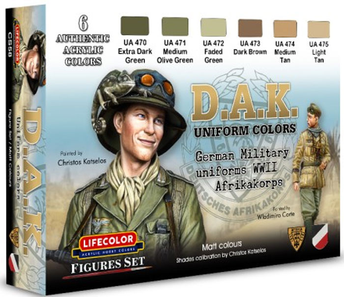 DAK German Afrika Korps WWII Uniforms Acrylic Set