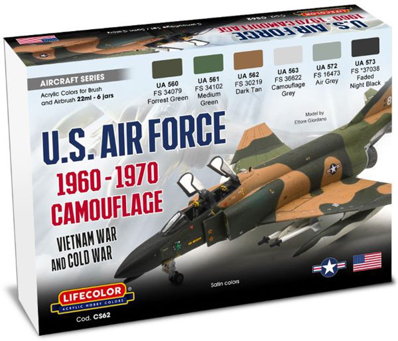 US Air Force 1960-70 Vietnam & Cold War Camouflage Acrylic Set - ONLY 1 AVAILABLE AT THIS PRICE