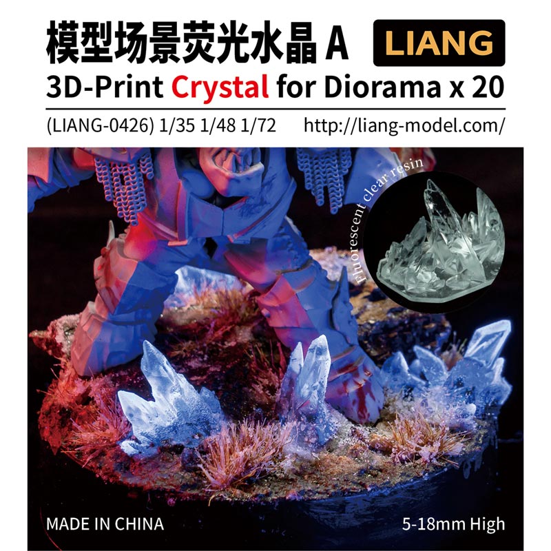 Crystal for Diorama size A x 20 - 3D-printed
