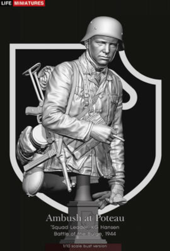 Life Miniatures Ambush at Poteau Squad Leader KG Hansen, Battle of the Bulge 1944