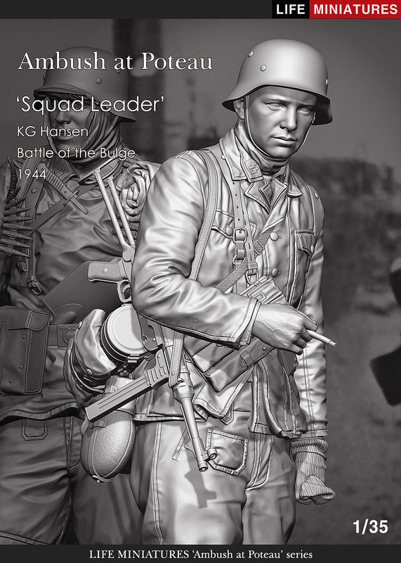 Life Miniatures - Ambush at Poteau, Squad Leader, KG Hansen, Battle of the Bulge, 1944 (1/35th)