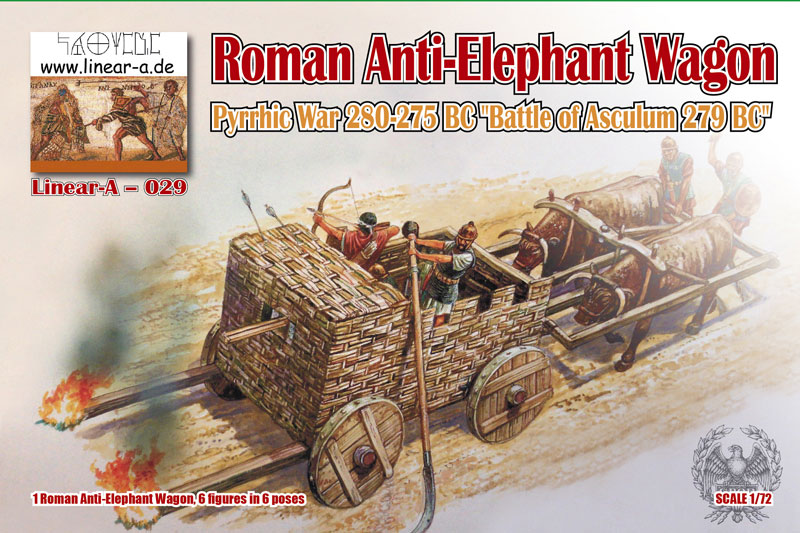Linear A Pyrrhic War 280-275 BC, Battle Of Asculum 279 BC Roman Anti-Elephant Wagon (Big Set)
