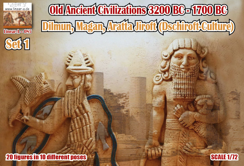 Linear A Old Ancient Civilizations 3200 BC - 1700 BC Set 1 Dilmun, Magan, ARATTA Jiroft (Dschiroft-Culture)